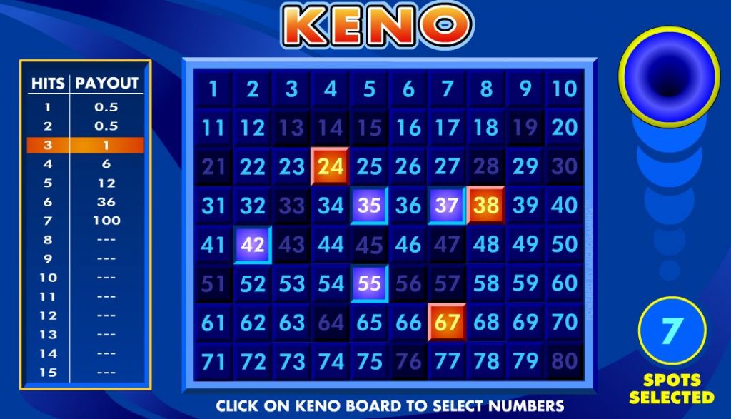 keno to go numbers